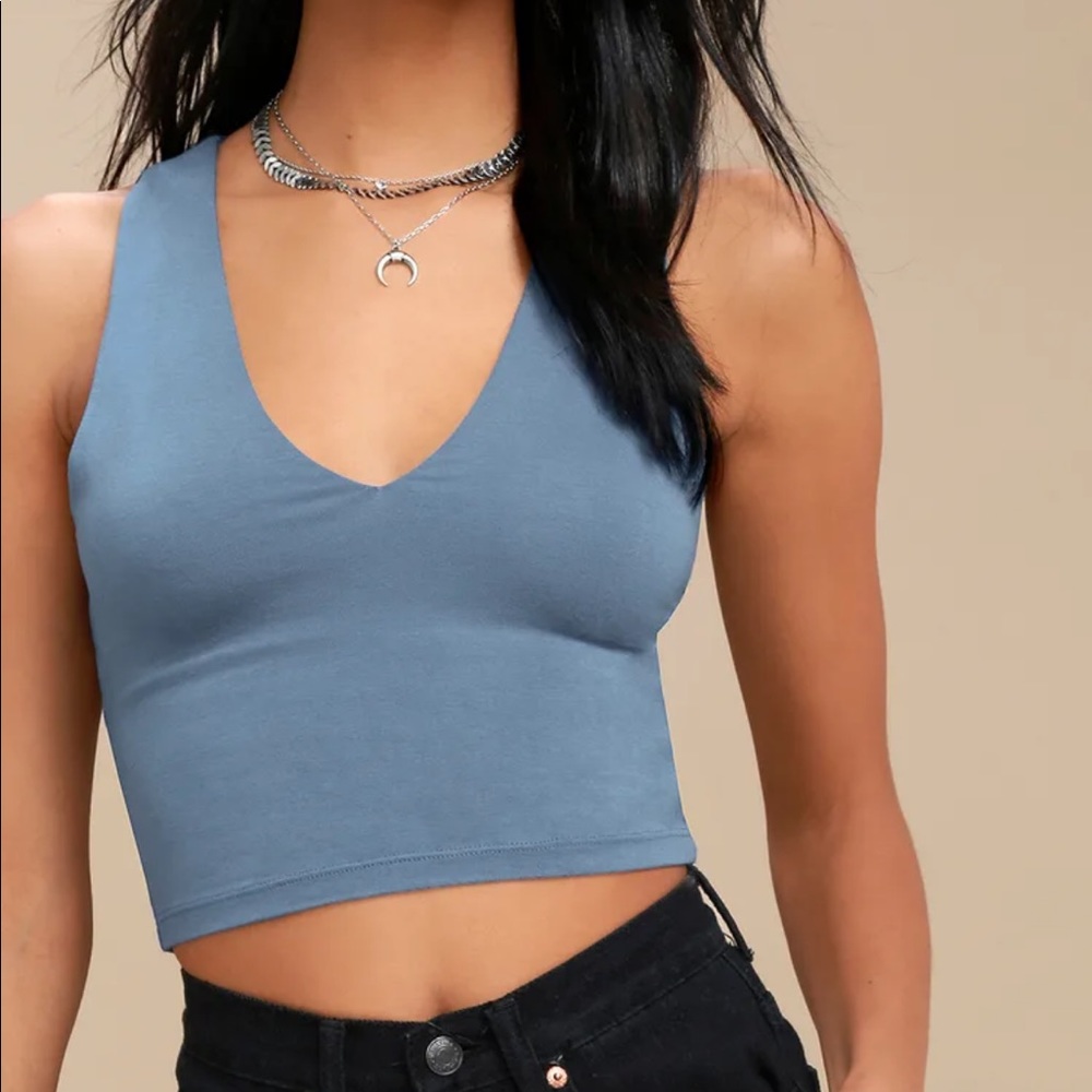 Lulus Basics Feel Like Dancing V Neck Crop Top